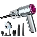 LUXHEIM Aspirador de Mano sin Cable 12000Pa Aspirador de Mano sin Cable para Coche Mini Aspirador en seco y húmedo con Filtro HEPA Lavable Aspirador de Mano para Coche, hogar