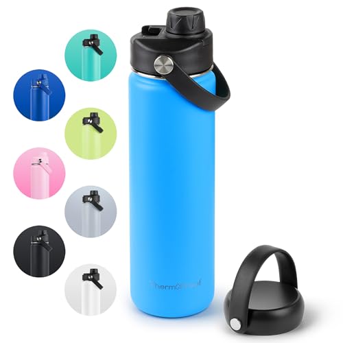 ThermoProof 22oz Stainless Steel Water Bottle, Light Blue