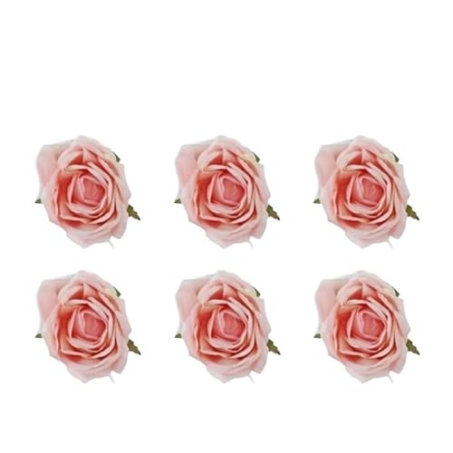 Gold Rose Napkin Rings Set of 6 for Wedding Valentine's Day Table Decor