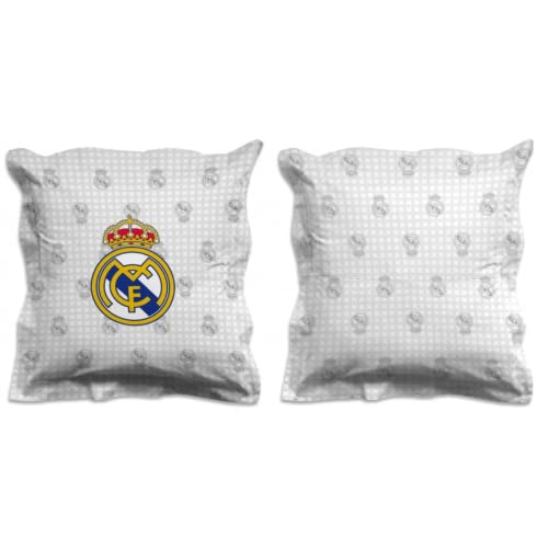 Manterol 118 - Funda cuadrante Real Madrid, 60 cm x 60 cm, Color Blanco