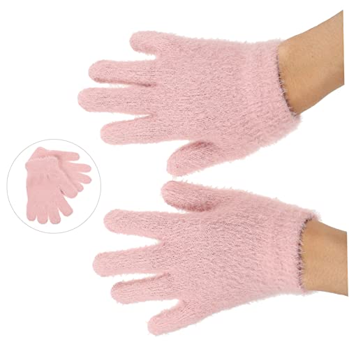 1Pair Winter Plush Mittens Warm Knit Gloves for Boys for Cold Weather Outdoor Activities Soft and Comfortable Hand Protection3
