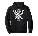 Monkey D Luffy Sombrero de Paja Piratas Cráneo Crossbones Anime Sudadera con Capucha, Unisex para Adultos, Negro, L