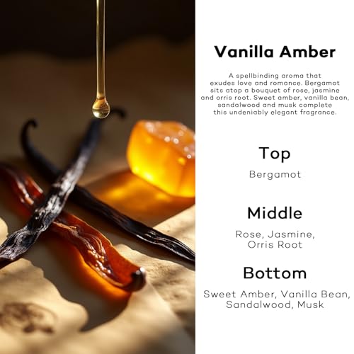 Image of C Classy Hanging Car Air Freshener 2 Pack, Vanilla Amber Essential Oil Diffuser, Long-Lasting Fragrance, Cute Glass Bottle Car Accessories for Women & Men, Made in USA