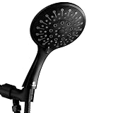 Aquarius Handheld Matte Black Shower Head With Hose (Extra Long) Luxury Spa Grade High Pressure Hand