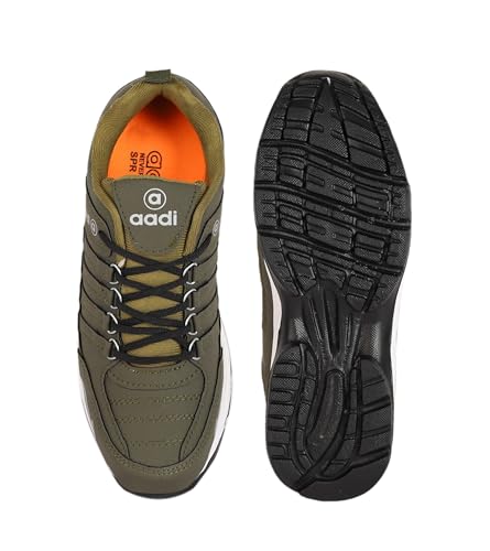 Image of AADI Men's Comfortable Lightweight Synthetic Leather Running, Walking & Gym Casual Sports Shoes