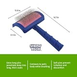 Show Tech Tuff On Tangles Slicker Lange Stiftbürste - Professionelles Werkzeug für die Fellpflege | Geeignet für langhaarige Haustiere | Ergonomisches Design | Verbessert die Gesundheit & das Aussehen