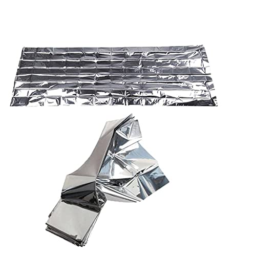 Image of Emergency Mylar Thermal Blankets - 6 Pack | Survival Space Fire Blankets for Outdoor Adventures, Marathons, First Aid | Waterproof & Windproof | Ideal for Camping & Hiking