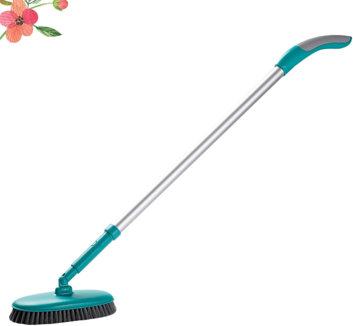 CHILDWEET Rotating Head Long Handle Floor Brush Green Multi-Function Tile Floor Cleaner for Home Accessories