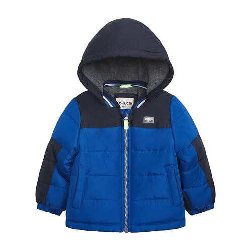 OSHKOSH B'GOSH Boys Fleece-lined Hooded Puffer Jacket Winter Coat