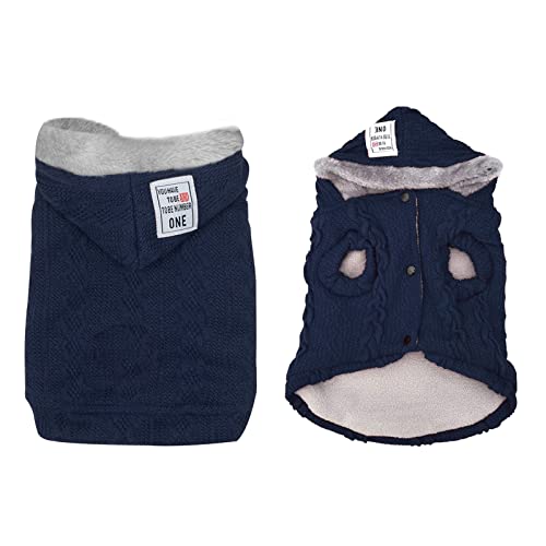 Dog Sweater with Fleece Lining, Winter Dog Coat, Dog Hoodie, Small Pet Jacket, Warm Puppy Clothes with Hood for Small… - Image 6