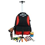 KUNN Rolling Tool Bag Backpack,Heavy Duty Tool Bags with Wheels,Water Resistant Roller Tool Backpack
