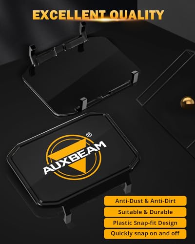 Image of Auxebam 4 inch Black Offroad Light Covers, 2Pcs LED Cube Pod Cover Waterproof Polycarbonate Protective Lens for LED Cube Lights Driving Fog Light (Not Fit for Amber Spot Beam 'ZD000706')