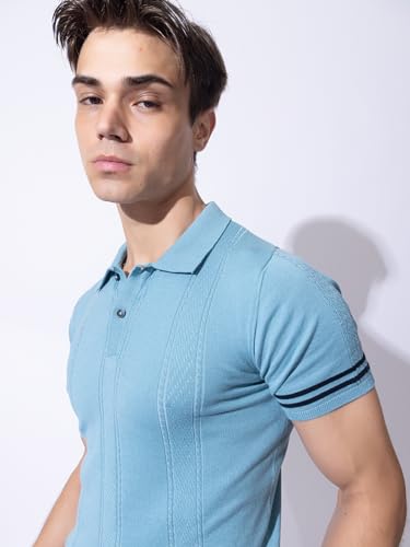 Image of Armisto Men's 100% Cotton Fancy Party Polo T-Shirt /Neutral Colour