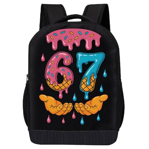 Fast Forward 67 Backpack for Kids | 67 Bookbag Featuring Drip Design | Toddler Travel Bag, Lightweight Backpack for School | Ages 3+