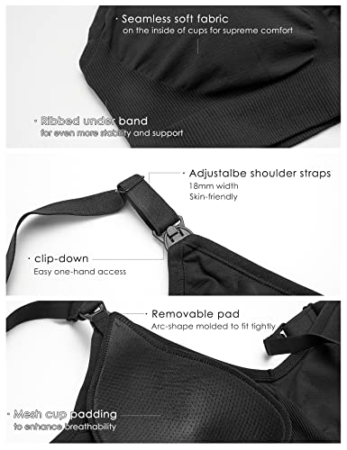 Seramera Women’s Maternity Nursing Seamless Bra, Wirefree Clip Down Soft Support Bra For Pregnancy Sleeping And Breastfeeding (Black, Large) #TOP3