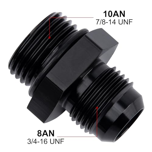 Image of EVIL ENERGY 8AN Flare to AN10 ORB Male O-Ring Fitting Adapter