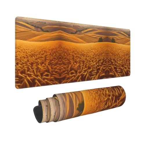 Poezjzw Alfombrilla de mouse para juegos con patrón de avena, alfombrilla de mouse grande extendida para computadora grande para oficina en casa, juegos, trabajo, 80 x 30 cm
