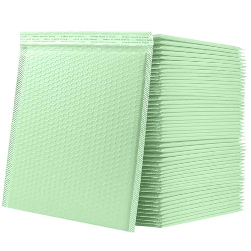 Bubble Mailers Waterproof 9 x 12 inches 50pcs Shipping Envelopes Multicolors Padded Envelopes Self Seal Adhesive (Pale Green, 9''x12'') by Superhairpieces - Used condition - CA$34.67
