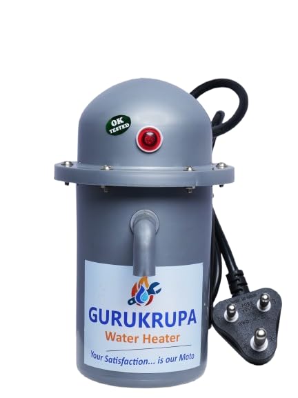 Gurukrupa Instant Water Heater | Portable Electric Water Heater for Bathroom, Kitchen, Salon, Clinic, Office, Lab & Home Use | Energy Efficient (1 Year Warranty) (Grey)-image-20