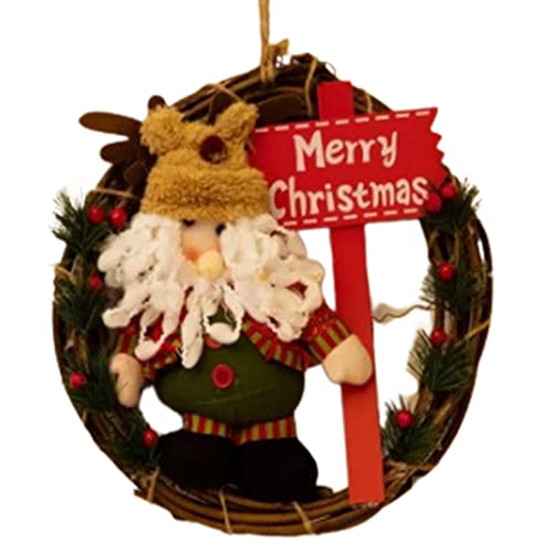 Couronnes de Noël haut de gamme fait main décoration porte FLXHSA