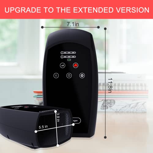 Compression & Heating Hand Massager - Gifts for Women, Moms, Girlfriends, and Men for Christmas and Birthdays (Black)