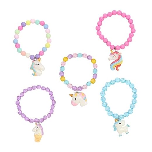 Abaodam 10 Pcs Pulseira Presente aniversário cestinha páscoa miçangas coloridas fingir vestir decoração acrilico fashion o aniversário Moda decorar faz conta talão Acrílico