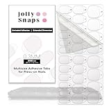 Jolly Snaps 10Sheets Nail Glue Tabs with Watertight & 0.3mm Ultra-Thin Nail Adhesive Tabs Materials from Korea with Totally 300pcs to Fit Most Nail Bed Gluing False Nails