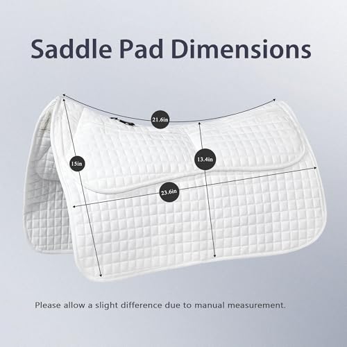 Harrison Howard Almofada de sela ocidental acolchoada de diamante, inserções de espuma ajustáveis e