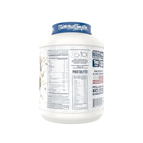 Image of VMI Sports | ProtoLyte Whey Isolate Protein Powder | Low Calorie Whey for Weight Loss and Muscle Gain | Digestive Enzymes | Non-GMO (4.6 lb, Milk and Cookies)