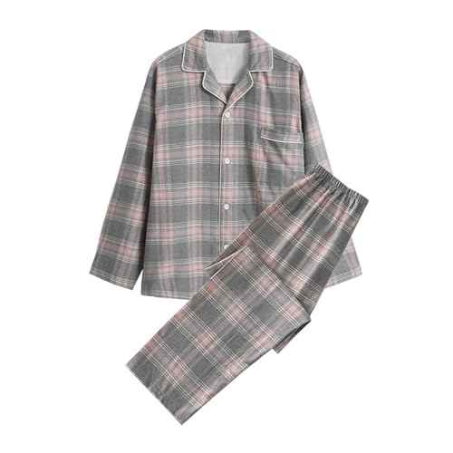 Plaid Pajama Set for Men and Women Couple Pajama Sets Long Sleeve Lightweight Soft Warm Pjs Sets 2Piece Loungewear2
