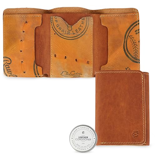 Leather Trifold Wallet - Handcrafted from Vintage Baseball Gloves by FC Goods