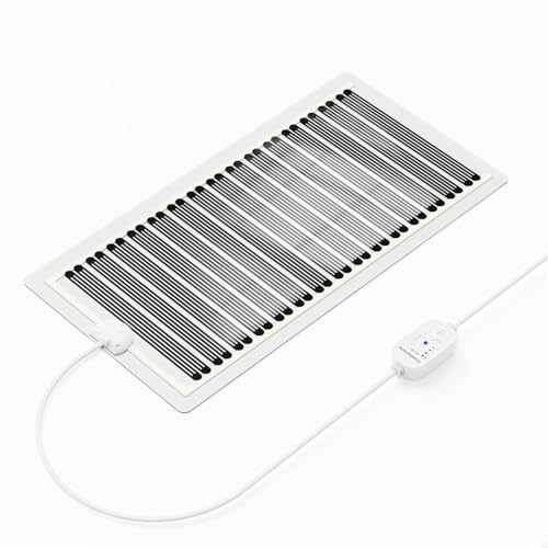 Inspvllu 爬虫類 ヒーター 22×42cm パネルヒーター 25W ハムスター/亀/両生類/小動物/植物用 ヒーターマット 35/40/45/50℃恒温 4段階 過熱保護装置付 冬対策 PSE認証済 取扱説明書付 L