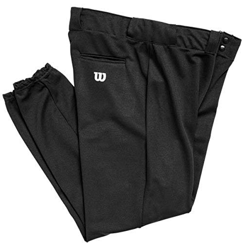 Wilson Youth Poly Warp Knit baseball Pant, Black, X-Small Best Baseball Gear For Kids - Wilson Youth Poly Warp Knit baseball Pant