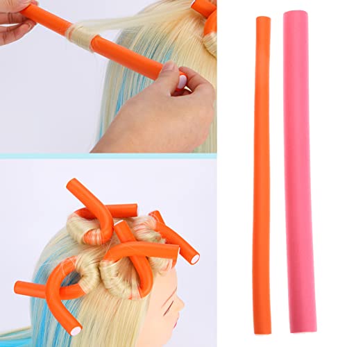 KALLORY 20 Peças Hastes De Ondulação Flexíveis Hastes Flexi De Cabelo Conjunto Rolos De Cabelo De Es
