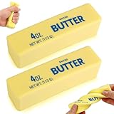 Butter Squishy, 2 pcs Slow Rising Squishies Squeeze Fidget Toys Adults Kids Stress Balls for Stress Relief Big Butter Stick Party Favors Gifts Stocking Stuffers