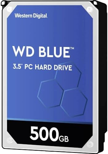 Western Digital 500GB WD Blue PC Internal Hard Drive HDD - 5400 RPM, SATA 6 Gb/s, 64 MB Cache, 3.5" - WD5000AZRZ