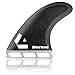 DORSAL Surfboard Fins Thruster 3 Set Future Compatible Black Medium Fiberglass with Honeycomb Hexcore