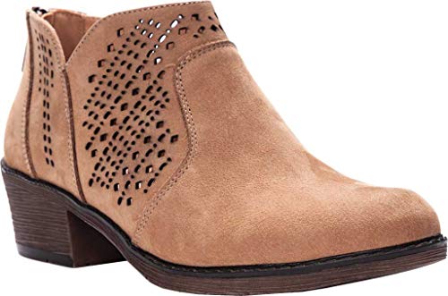 Propet Womens Remy Perforated Slip On Ankle Boots