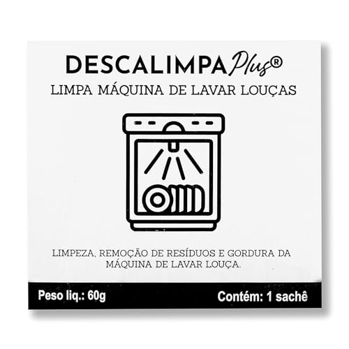 DESCALIMPAPLUS Limpa Máquina de Lavar Louça Natural Limpeza Interna Elimina Mal Cheiro e Odores Remo