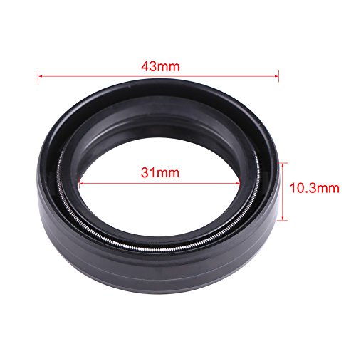 Uxsiya Vedação de óleo de garfo dianteiro, conjunto de vedação de poeira de garfo resistente ao desg