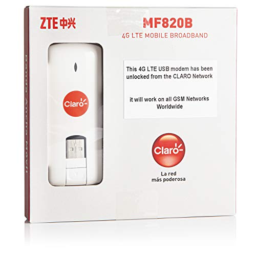 Zte Mf820B 4G Lte Usb Modem (Gsm Unlocked) - Retail Packaging #TOP1