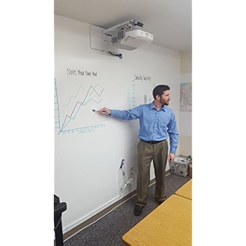 Everase Dry Erase Wallcovering (50 ft. x 60”) – Customizable Erasable Surface, High Gloss, Nonwoven Backing | Easy Erase, Permanent Marker Compatible for Offices, Classrooms & Home Cover