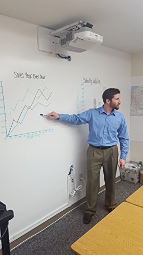 Everase Dry Erase Wallcovering (50 ft. x 60”) – Customizable Erasable Surface, High Gloss, Nonwoven Backing | Easy Erase, Permanent Marker Compatible for Offices, Classrooms & Home