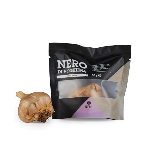 Nero Fermento NV Aglio Nero - Aglio di Voghiera D.O.P., 30 g (un bulbo), Made in Italy, Senza Conservanti