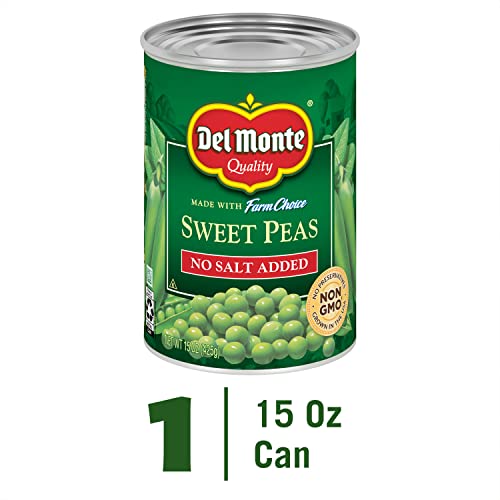 DEL MONTE FRESH CUT No Salt Added Sweet Peas, Canned Vegetables, 15 oz Can - Thumbnail 5