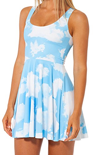 Image of Sister Amy Printed Elastic Sleeveless Shaping Breathable Camisole Skater Dress