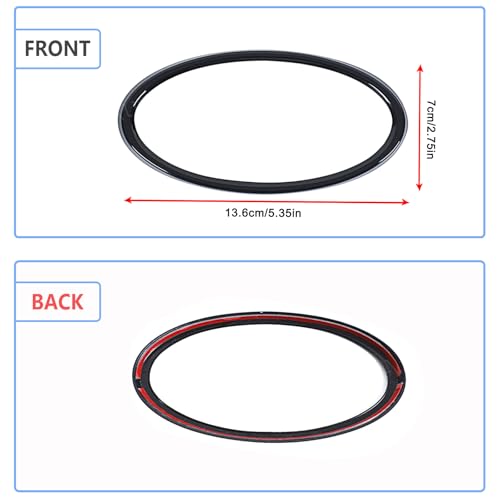 Image of Aunginsy Rear Tailgate Emblem Cover Trim Compatible with Subaru Crosstrek GU 2024 2025 Car Trunk Emblem Badge Logo Cover Center Logo Decorative Circle Ring Protection Cover ABS Exterior Accessories