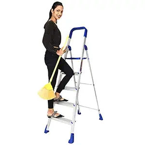 PAffy Premium Light Weight Aluminium Heavy Duty Folding Step Ladder - Maple 5 Steps with 7 Years Warranty  Made in India