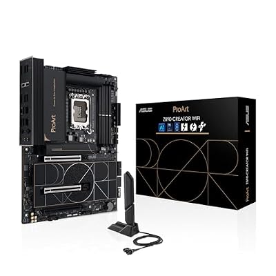 ASUS ProArt Z890-CREATOR WIFI Z890 LGA 1851 ATX Motherboard, Intel® Core™ Ultra Processor Series 2 Ready, 16+2+1+2 stages, PCIe® 5.0, DDR5, Thunderbolt™ 5 Type-C®, 10+2.5 Gb LAN, WiFi 7, 5x M.2, AI OC