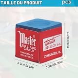 YIIWONI craies de billard bleues, lot de 6 cubes photo 2
